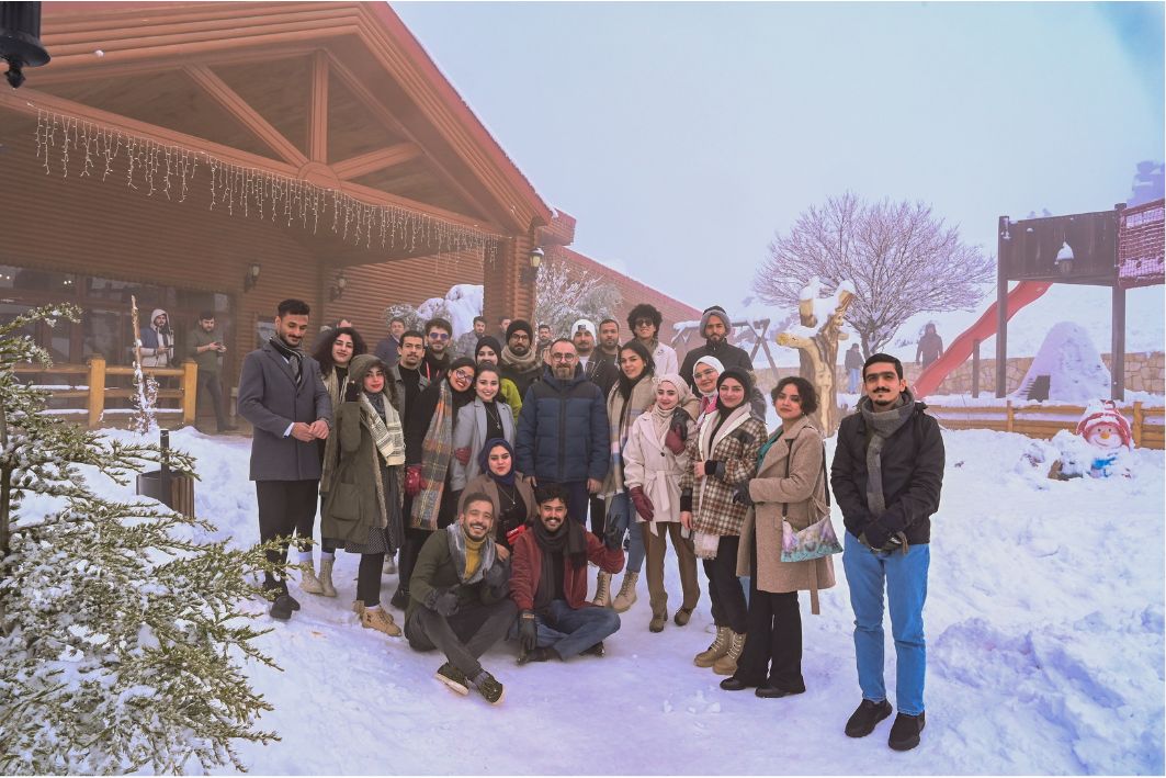 Youth at Korek Mountain Resort in the snow